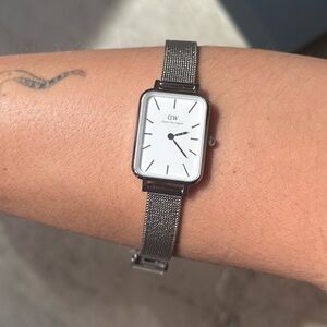 Daniel Wellington silver mesh band watch